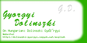 gyorgyi dolinszki business card